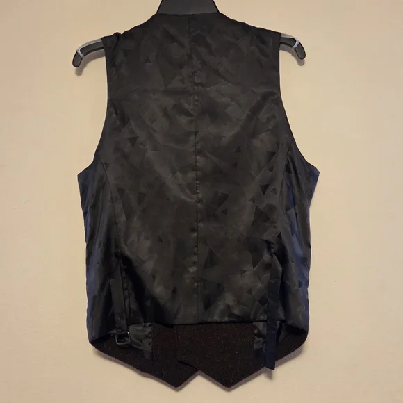 ASOS Harris Tweed Wool Vest 38R Brown Geometric Lining NWT - Picture 10 of 14